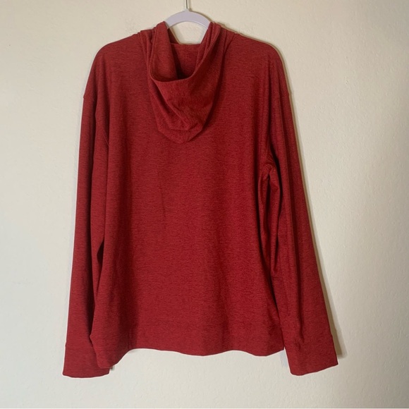 Outdoor voices Mens red cloud knit hoodie in burnt sumac L - Picture 9 of 10
